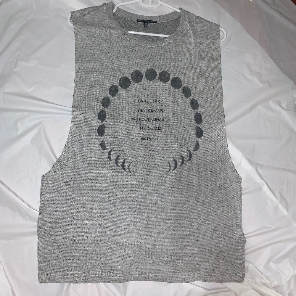 Urban Outfitters Edgar Allen Poe Tank Top Grey